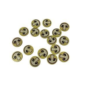 Melissa & Doug Wooden PIZZA PIE TOPPINGS Mushrooms Lot‎ Of 17 Replacement Pieces